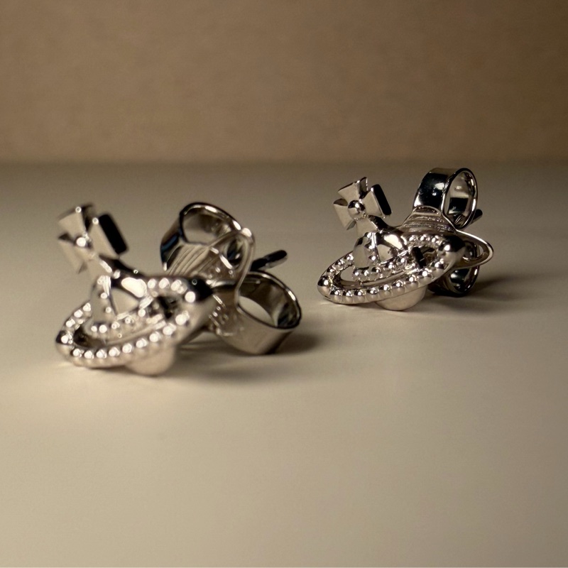 Vivienne Westwood🪐基本款 經典土星 日常耳環Farah earings (銀色)-5