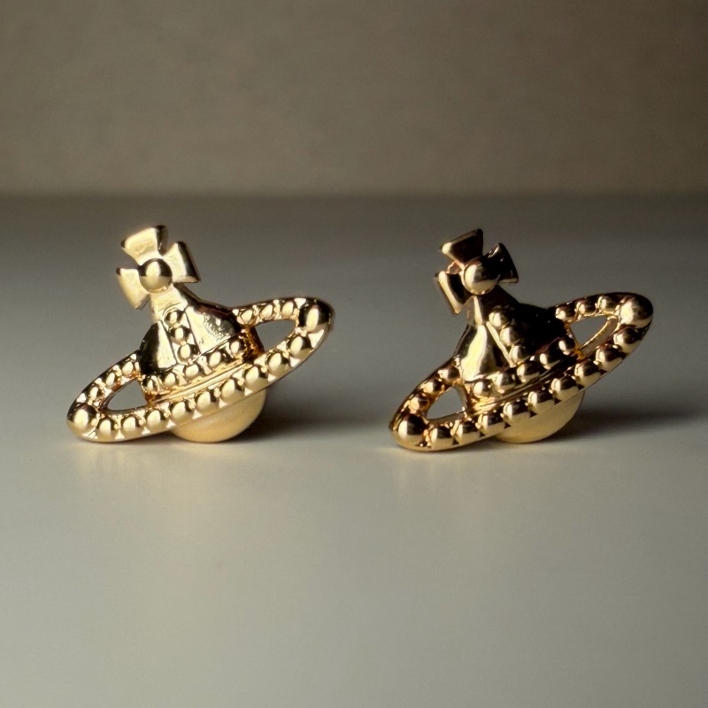 Vivienne Westwood🪐基本款 經典土星 日常耳環Farah earings (金色)-3
