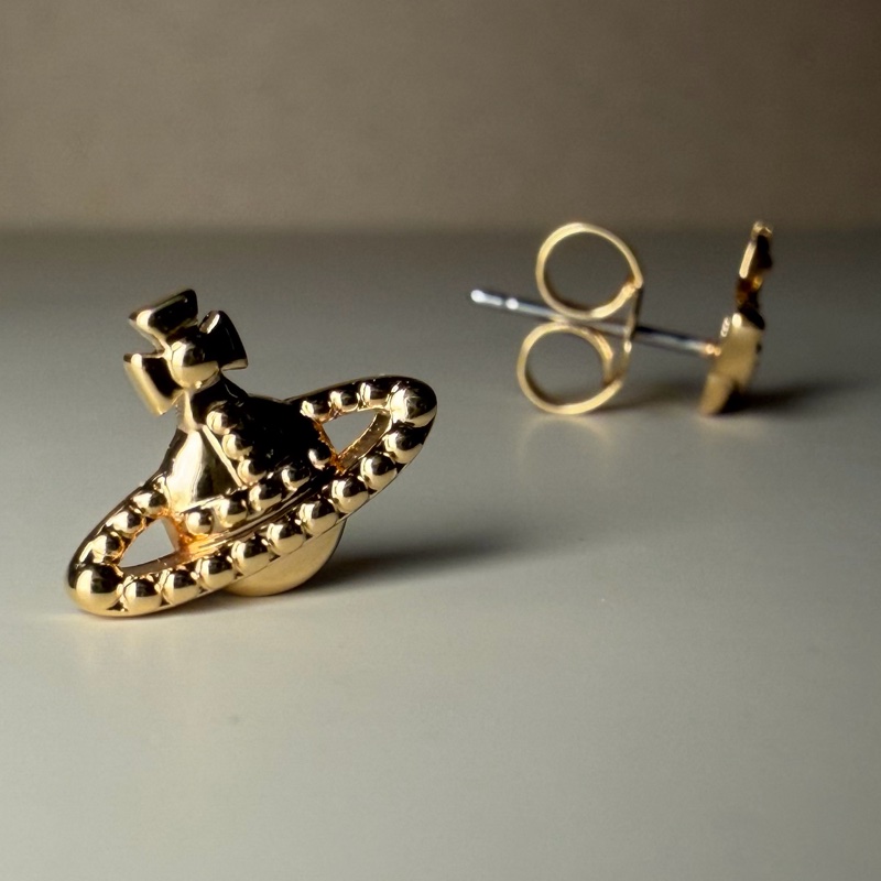 Vivienne Westwood🪐基本款 經典土星 日常耳環Farah earings (金色)-5