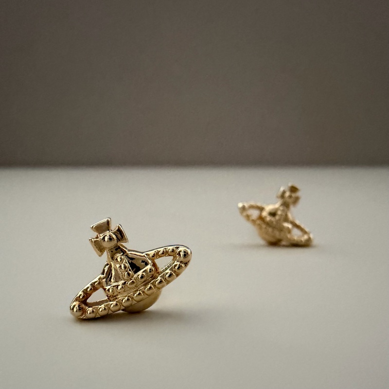 Vivienne Westwood🪐基本款 經典土星 日常耳環Farah earings (金色)-6