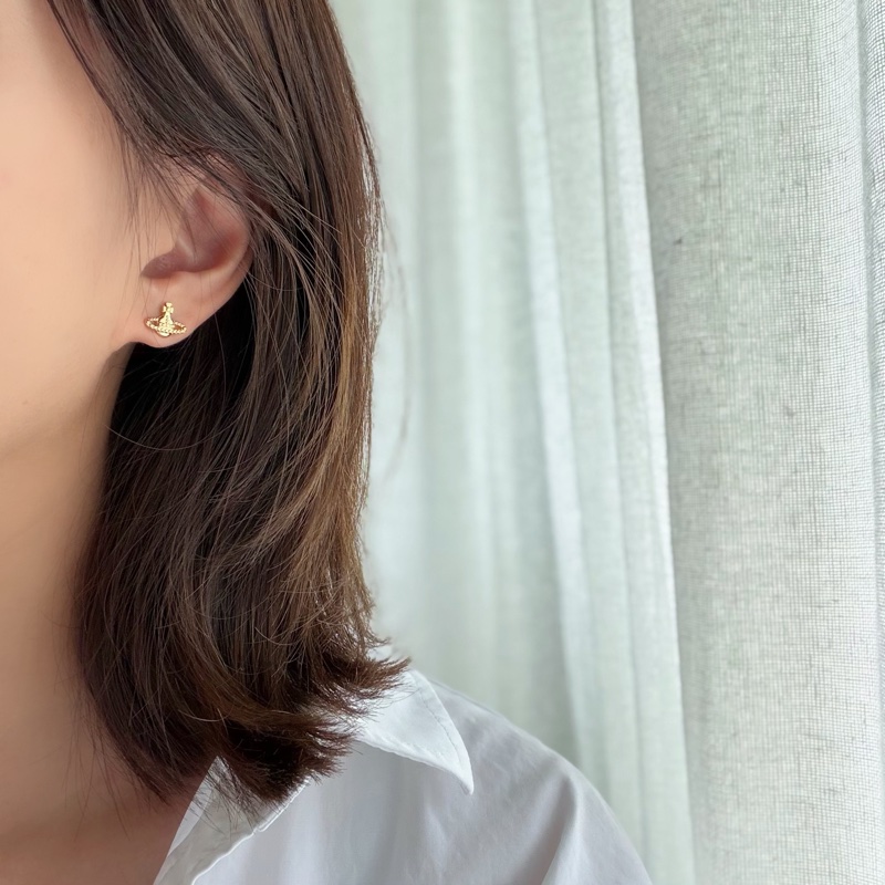 Vivienne Westwood🪐基本款 經典土星 日常耳環Farah earings (金色)-0