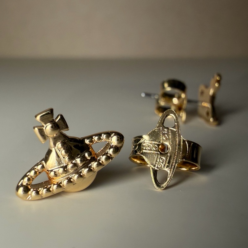 Vivienne Westwood🪐基本款 經典土星 日常耳環Farah earings (金色)-4