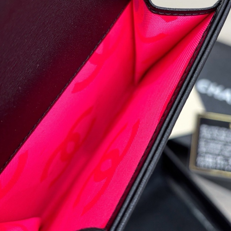 【近新閒置品】Chanel 黑色康鵬短款三折錢包短夾財布-9