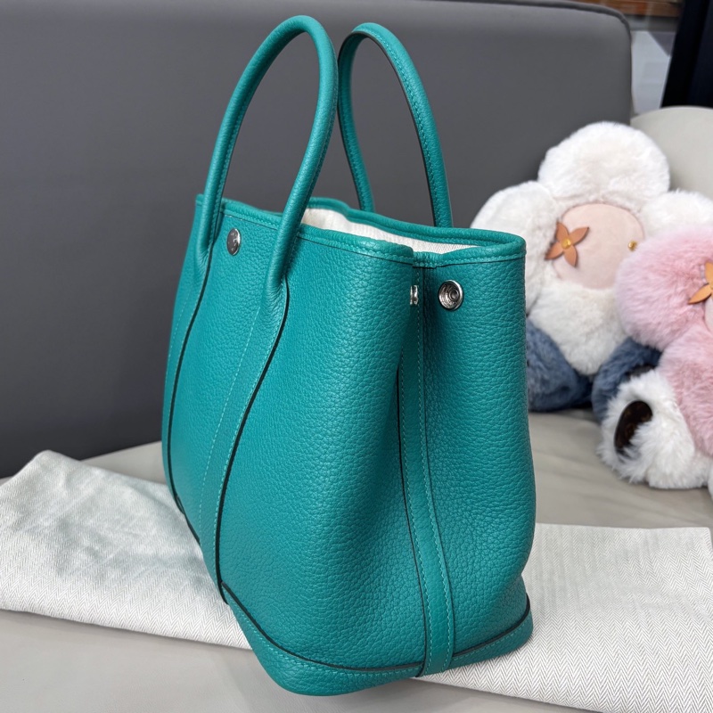 【狀況良好】愛馬仕Hermes U1維羅納綠全皮Garden30花園包 D刻-3