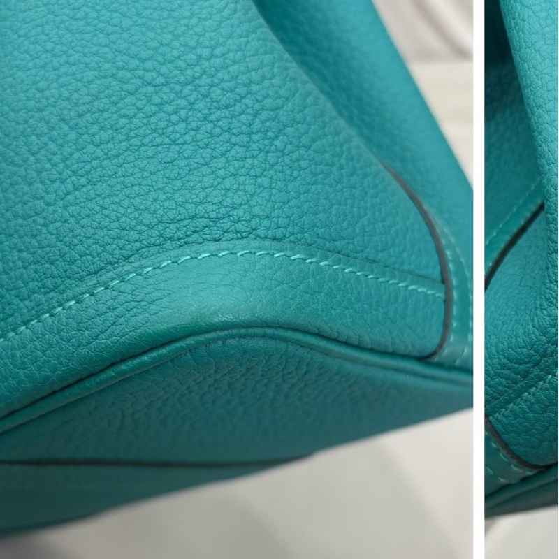 【狀況良好】愛馬仕Hermes U1維羅納綠全皮Garden30花園包 D刻-8