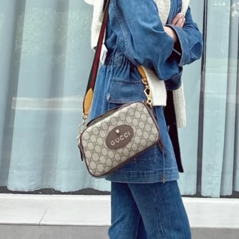 熱門日常款❤️🔥Gucci古馳Neo vintage老花虎頭相機包單肩斜挎包🐅-3