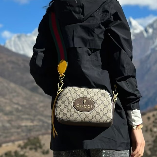 熱門日常款❤️🔥Gucci古馳Neo vintage老花虎頭相機包單肩斜挎包🐅-5