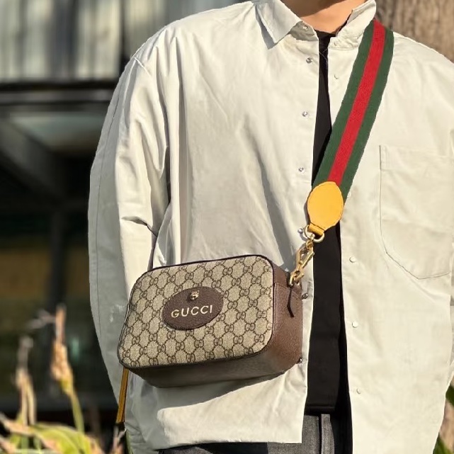熱門日常款❤️🔥Gucci古馳Neo vintage老花虎頭相機包單肩斜挎包🐅-9