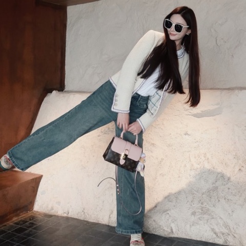 【97新 ✨ 全網最低價！】LV locky BB 老花鎖頭粉色斜挎手提包 少女心滿滿（下單前先詢問庫存❗️）