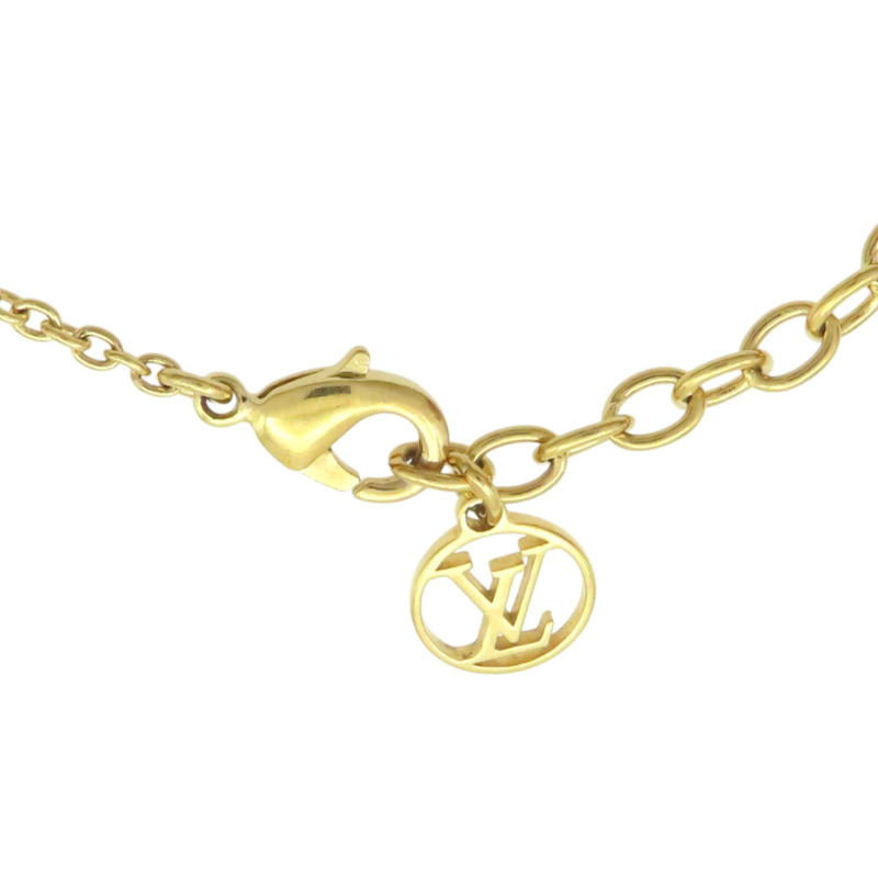 金色鍍金 Loulougram 粉水鑽 手鍊【LOUIS VUITTON 路易威登】 M00801-3