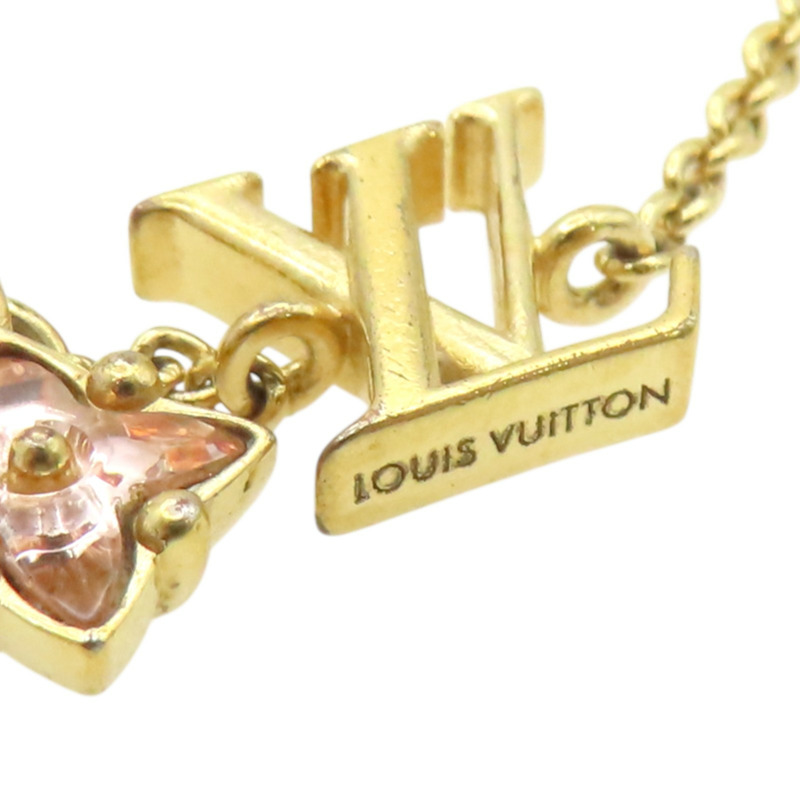金色鍍金 Loulougram 粉水鑽 手鍊【LOUIS VUITTON 路易威登】 M00801-5