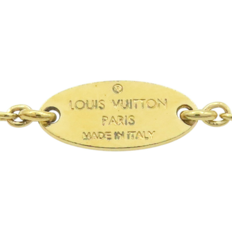 金色鍍金 Loulougram 粉水鑽 手鍊【LOUIS VUITTON 路易威登】 M00801-6