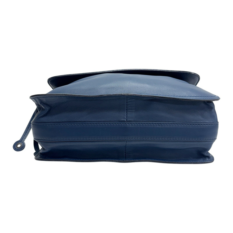 藍色 編織 羊皮 郵差包 肩背包【BOTTEGA VENETA BV 寶緹嘉】 411987-3