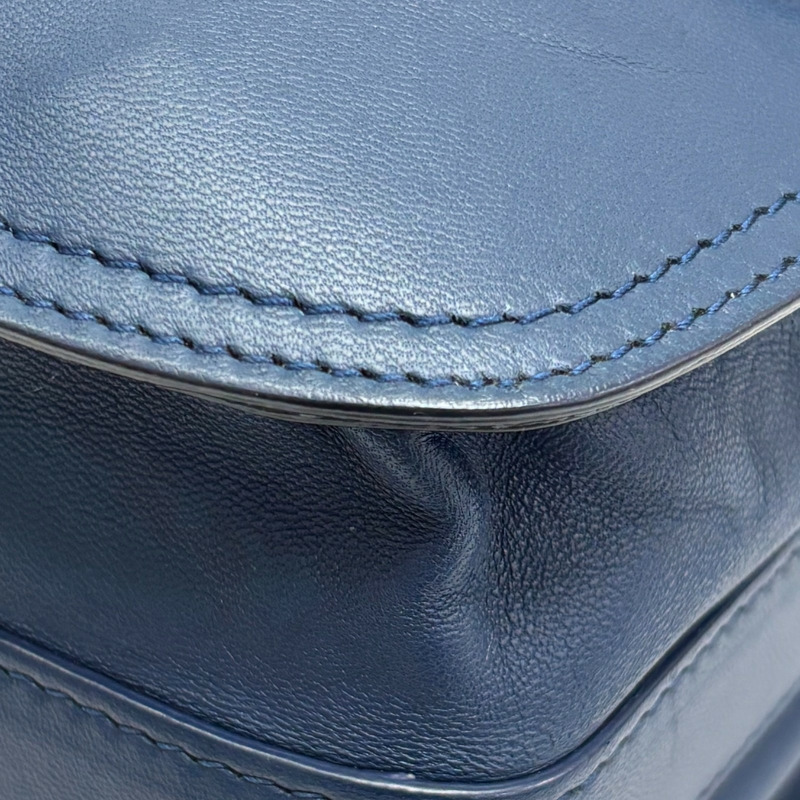 藍色 編織 羊皮 郵差包 肩背包【BOTTEGA VENETA BV 寶緹嘉】 411987-9