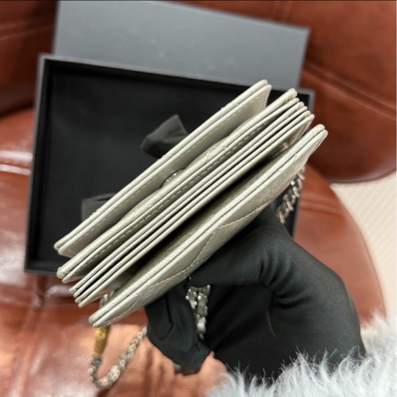 【97新 ✨ 全網最低價!】Chanel 21K mini Woc 限量版高定鏈條銀色小包(下單前先詢問庫存❗️)-4