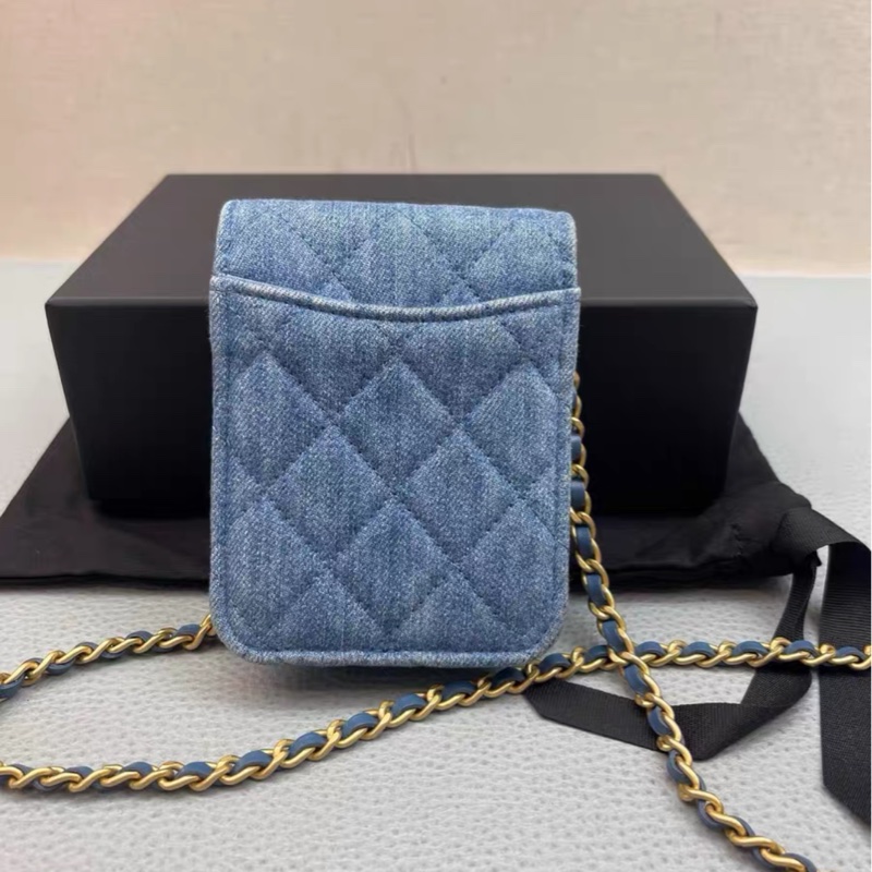 【97新 ✨ 全網最低價！】Chanel 丹寧牛仔鏈條斜挎包（下單前先詢問庫存❗️）-5