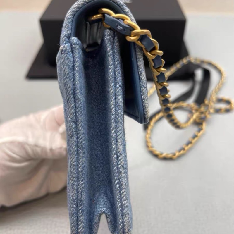 【97新 ✨ 全網最低價！】Chanel 丹寧牛仔鏈條斜挎包（下單前先詢問庫存❗️）-8