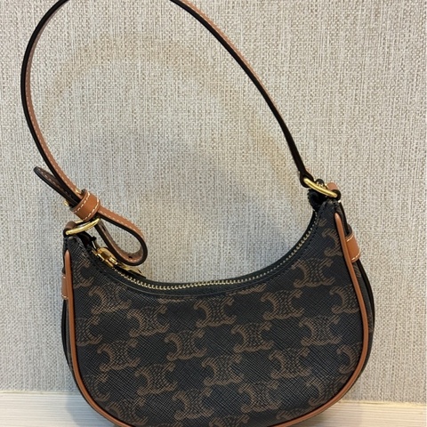 Celine TRIOMPHE帆布及小牛皮迷你型AVA手袋 腋下包