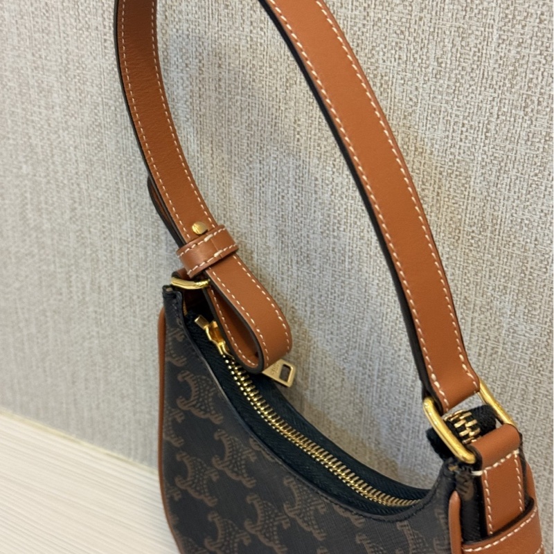 Celine TRIOMPHE帆布及小牛皮迷你型AVA手袋 腋下包-3