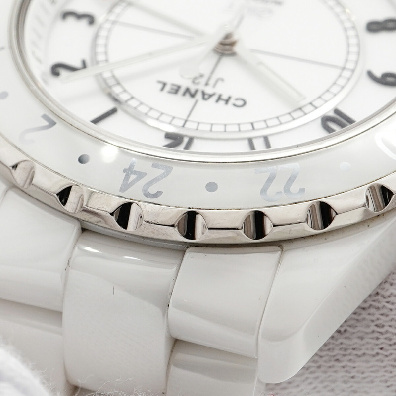 香奈兒 J12 GMT H2126 白色錶盤男士腕錶-6