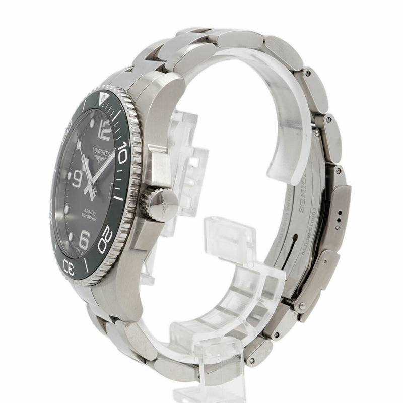 浪琴錶 HydroConquest L3.782.4 綠色錶盤男士腕錶-2