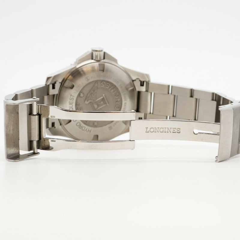 浪琴錶 HydroConquest L3.782.4 綠色錶盤男士腕錶-4