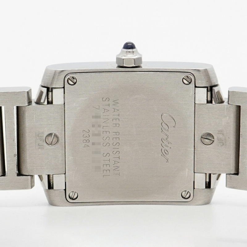 卡地亞 Tank Française SM W51008Q3 象牙色錶盤女士腕錶-4