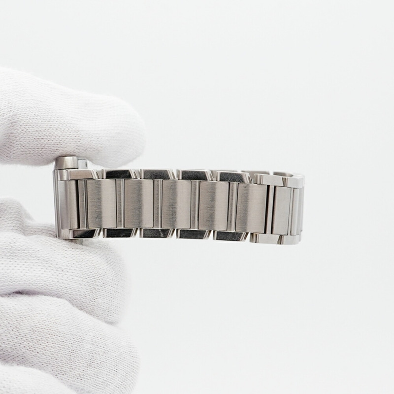 卡地亞 Tank Française SM W51008Q3 象牙色錶盤女士腕錶-5