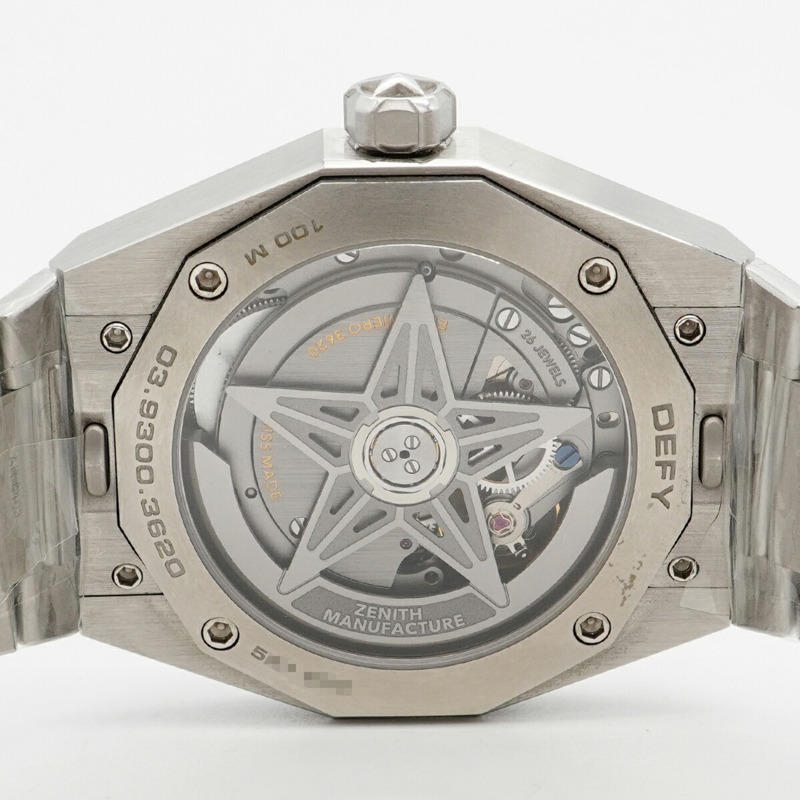 真力時 Defy Skyline 03.9300.3620 黑色錶盤男士腕錶-5