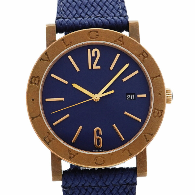 Bvlgari Solotempo BB41B 海軍藍錶盤男士手錶-0