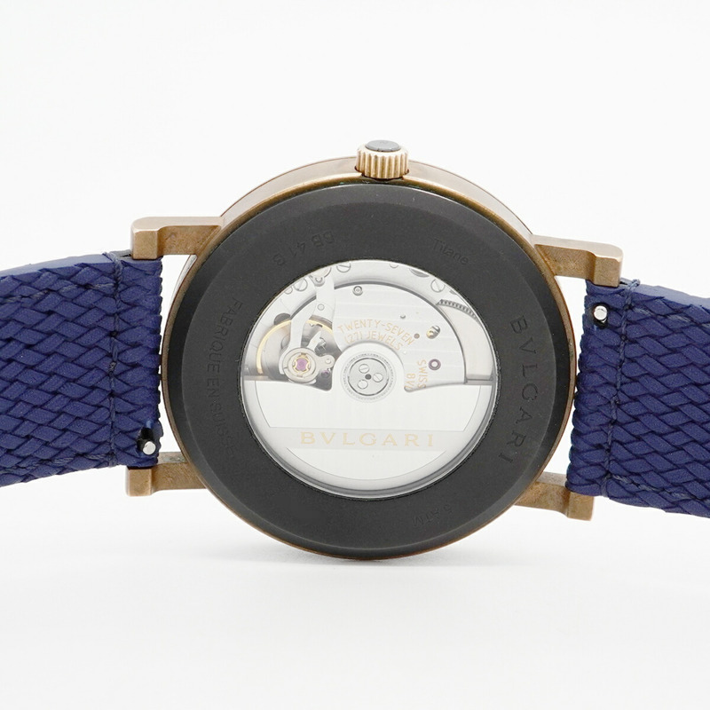 Bvlgari Solotempo BB41B 海軍藍錶盤男士手錶-5