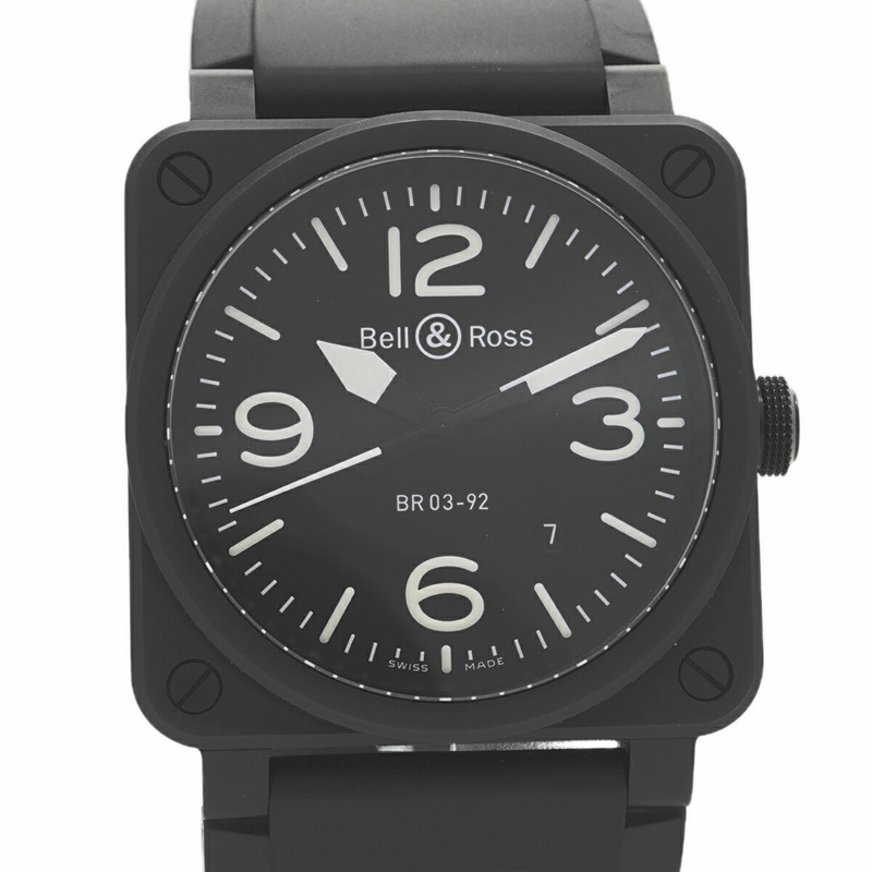 Bell & Ross BR03 黑色霧面 BR0392-BL-CE 錶盤男士腕錶-0