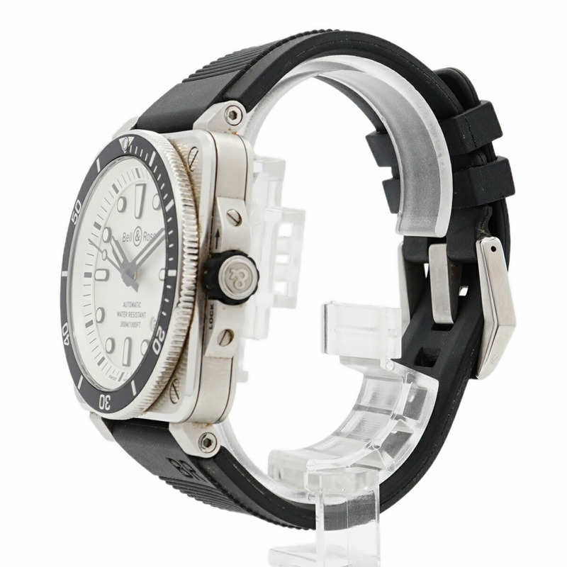 Bell & Ross BR03 Diver 白色 BR0392-D-WH-ST SRB 銀色錶盤男士腕錶-2