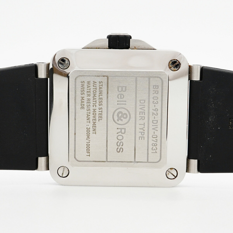 Bell & Ross BR03 Diver 白色 BR0392-D-WH-ST SRB 銀色錶盤男士腕錶-5