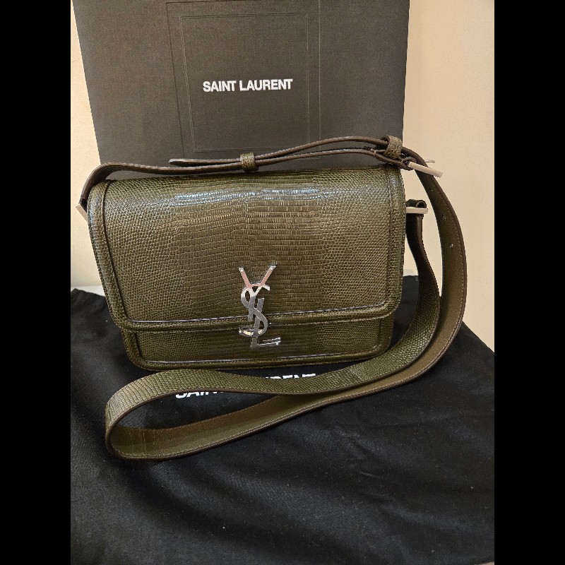 Saint Laurent Solferino Medium shoulder bag 肩背包 斜背包 蜥蜴皮 YSL-0