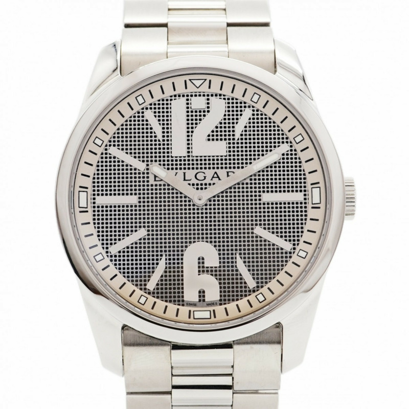 寶格麗 Solotempo ST42S 黑色錶盤男士腕錶-0