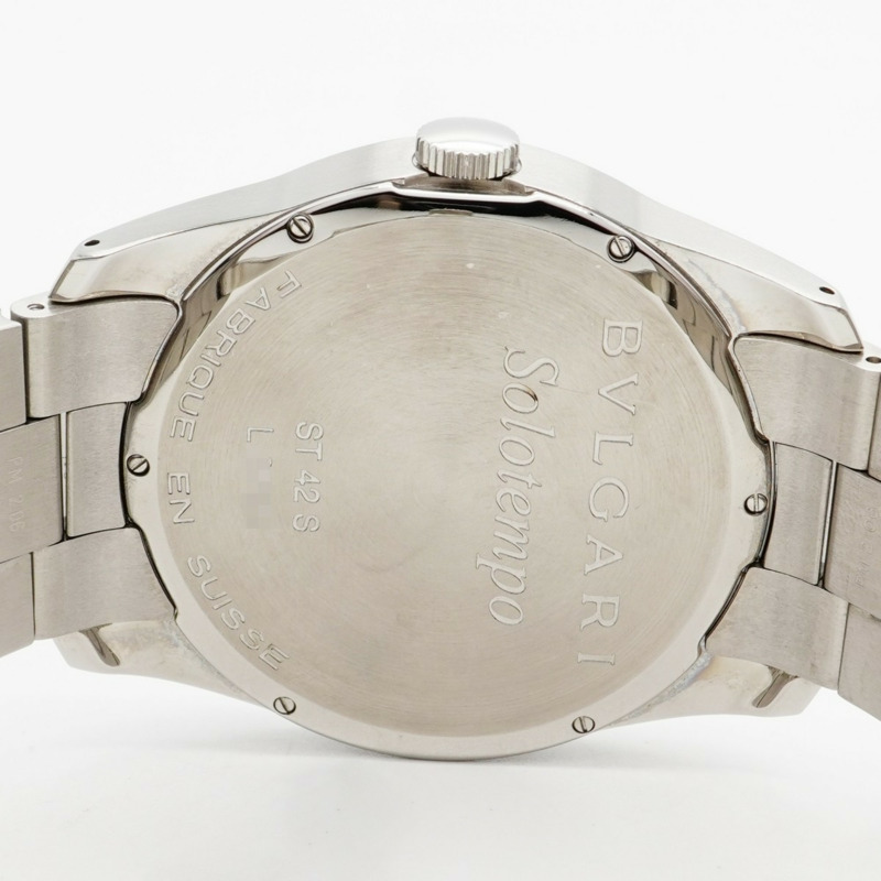 寶格麗 Solotempo ST42S 黑色錶盤男士腕錶-4