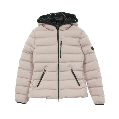 MONCLER HERBE 羽絨外套 尼龍 粉紅 二手 女款