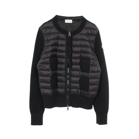 MONCLER 尼龍羊毛羽絨外套 黑色 #M 二手女款