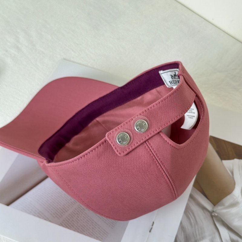 HERMES H Electrique休閒棒球帽 - 玫瑰茶粉-4