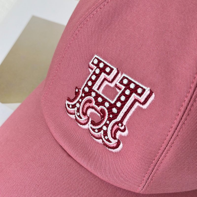 HERMES H Electrique休閒棒球帽 - 玫瑰茶粉-7