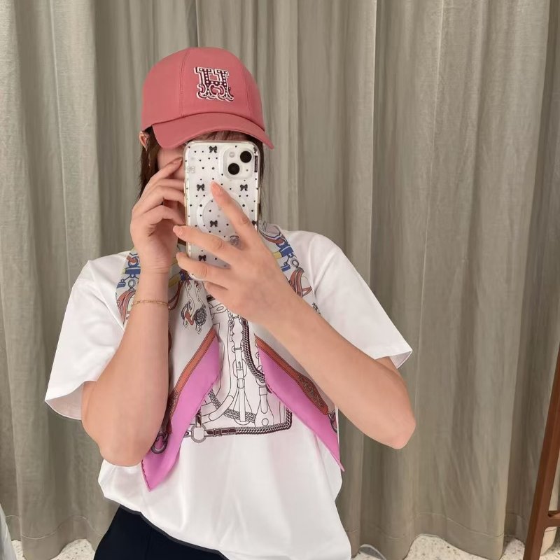 HERMES H Electrique休閒棒球帽 - 玫瑰茶粉-9