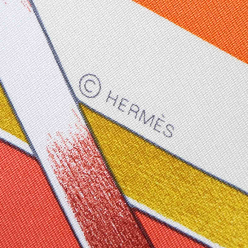 硃砂紅 Figure Artistique 絲綢 絲巾 90【HERMES 愛馬仕】 004009S 01-5