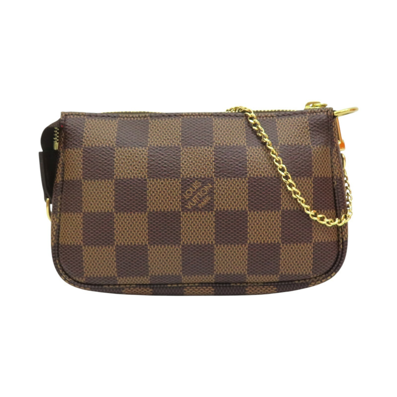 棕色 棋盤格帆布 Mini Pochette Accessoires 手提包【LOUIS VUITTON LV 路易威登】 N58009-0