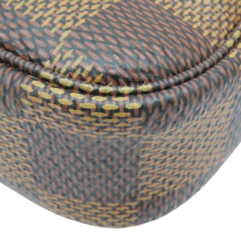 棕色 棋盤格帆布 Mini Pochette Accessoires 手提包【LOUIS VUITTON LV 路易威登】 N58009-10