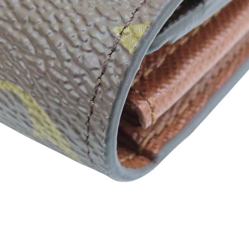 棕色 原花帆布 Sarah 扣式 長夾【LOUIS VUITTON LV 路易威登】 M60531-13