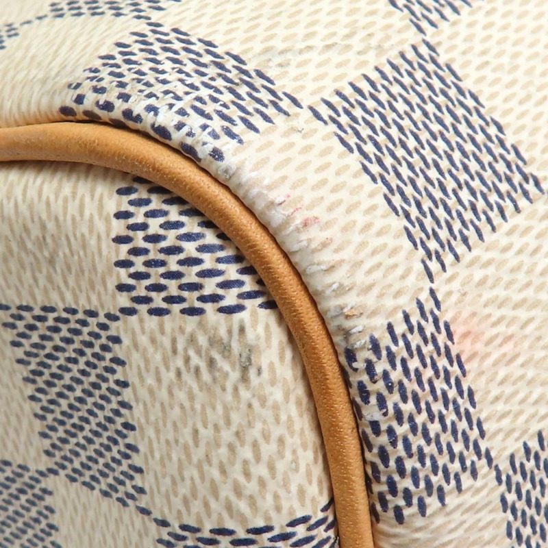 白色 棋盤格帆布 Speedy 30 波士頓包 手提包【LOUIS VUITTON LV 路易威登】 N41370-12