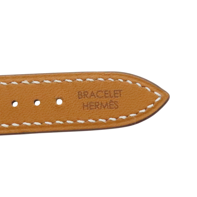 白色 鑲鑽錶盤 灰色錶帶 石英 Heure H腕錶 U刻【HERMES 愛馬仕】 HH1.210-8