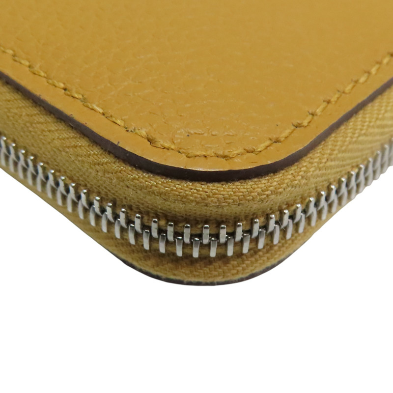 餅幹色 Evercolor牛皮 Silk'In Compact 短夾 B刻 銀釦【HERMES 愛馬仕】 H085209CKAA-12