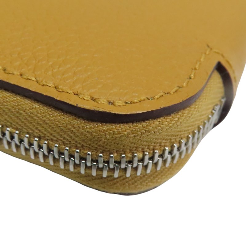 餅幹色 Evercolor牛皮 Silk'In Compact 短夾 B刻 銀釦【HERMES 愛馬仕】 H085209CKAA-6